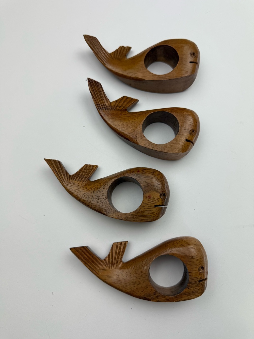 Wooden Fish-Shaped Aquarium Decor - Brown